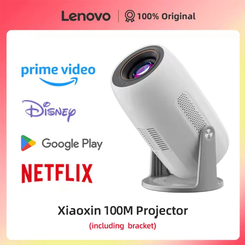 Lenovo Xiaoxin 100M Projector Auto Focus Wifi6 Smart Home Theater Support 4K HD Portable 400ANSI Projector Android 12 mprojectors.com