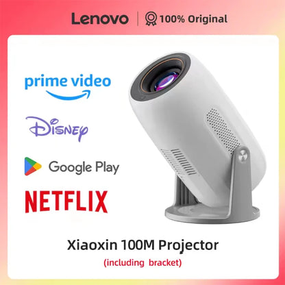 Lenovo Xiaoxin 100M Projector Auto Focus Wifi6 Smart Home Theater Support 4K HD Portable 400ANSI Projector Android 12 mprojectors.com