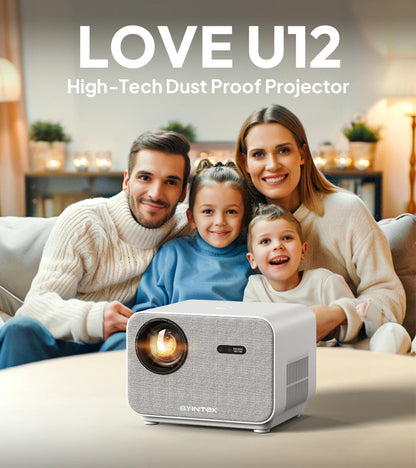 BYINTEK LOVE U12 Full HD 1080P Projector 4K 800 ANSI Android WiFi 6 Auto Focus Home Theater Projectors for Movie Meeting Video - mprojectors.com
