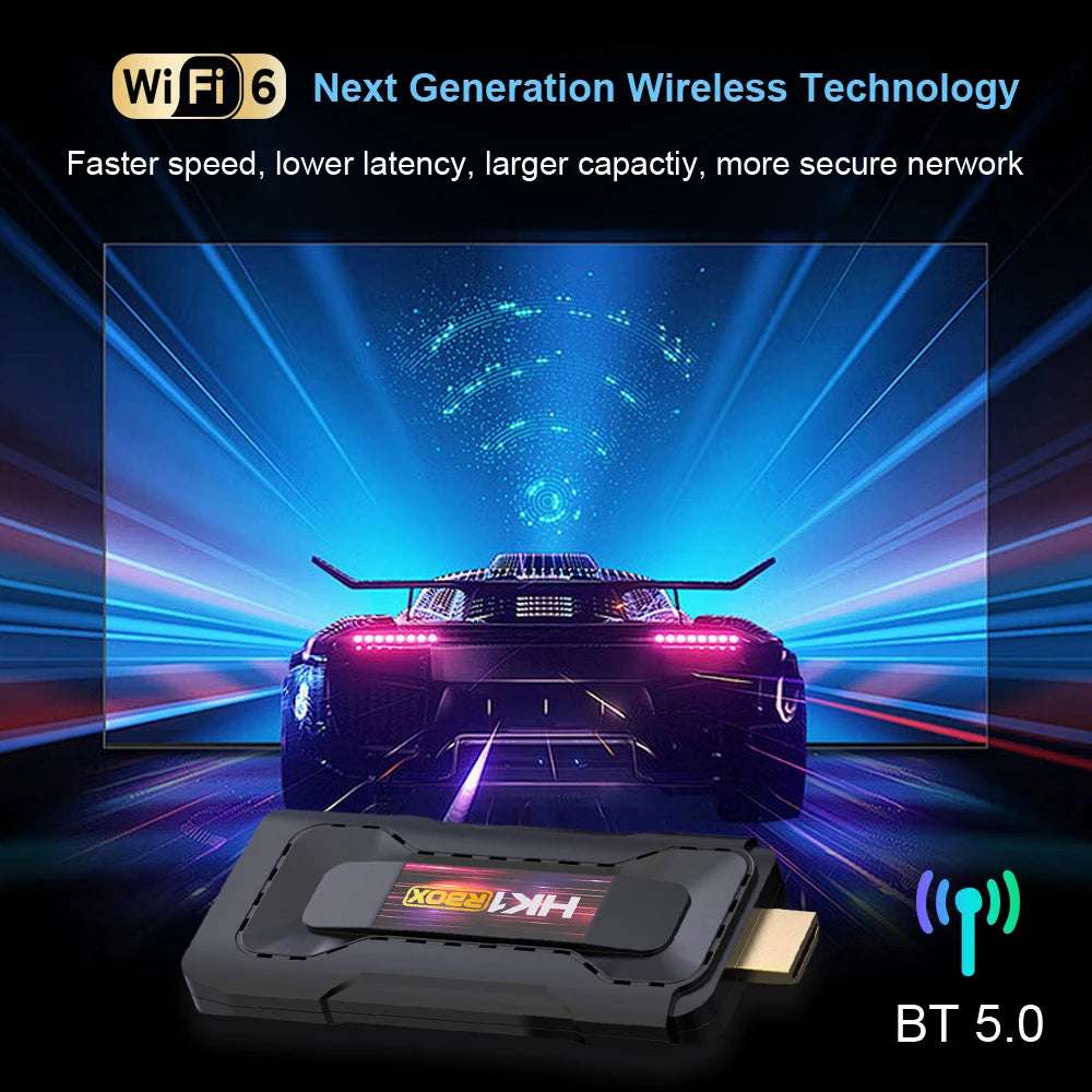 Transpeed HK1 RBOX Android 13 Mini TV Stick 8K Video Decoding RK3528 Quad Core ARM Cortex A53 HDR10+ Voice Remote WIFI 6 BT5.0