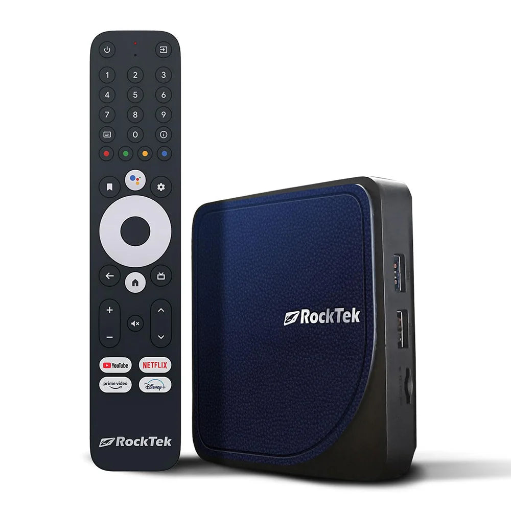 RockTek BT Voice Remote Replacement for RockTek G2 RTX-5000 Homatics Models KICKPI KP1 Google Certificate TV Box Androidtv Box - Multimedia Projectors