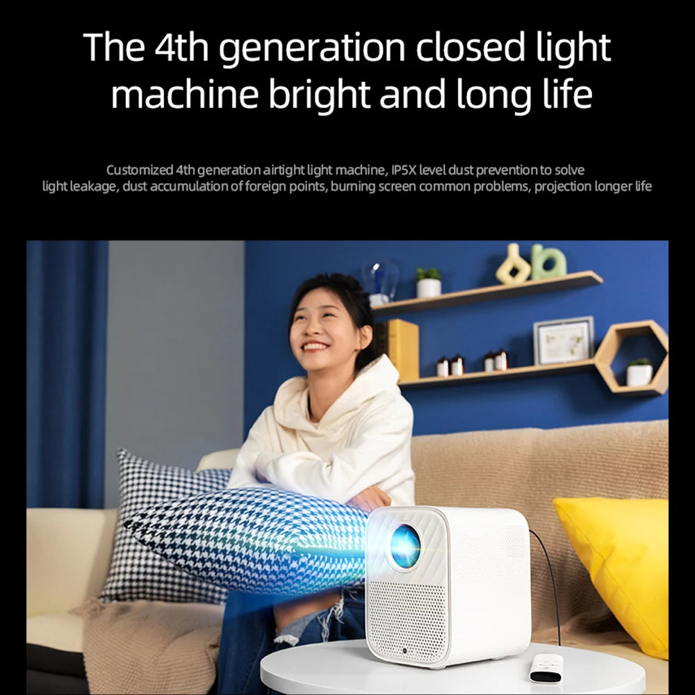 Lenovo Xiaoxin 100S Projector 650 ANSI Auto Focus Wifi6 Portable Projector 360 PTZ Support 4K HD Smart Home Theater projectors.com