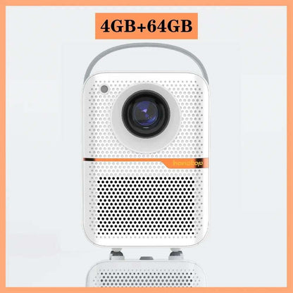 HONGTOP P10 Android Smart Mini Projector 300ANSI Lumen Portable Projector 4K with WIFI Bluetooth 1080P Home Movie Theater Beamer 4GB 64GB Android 10 Projector