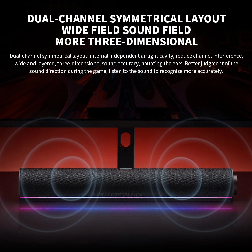 XIAOMI Redmi Desktop Speaker Four-Unit Two-Channel Stereo RGB Ambient Light Bluetooth 5.0 Built-in Microphone Knob Control - Multimedia Projectors