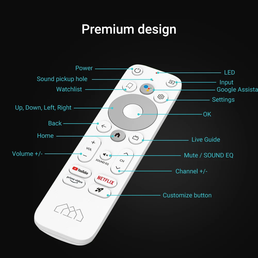HOMATICS Box BT Voice Remote Control Replacement for  Box R Lite 4K and Box R 4K Plus Remote Controller - Multimedia Projectors