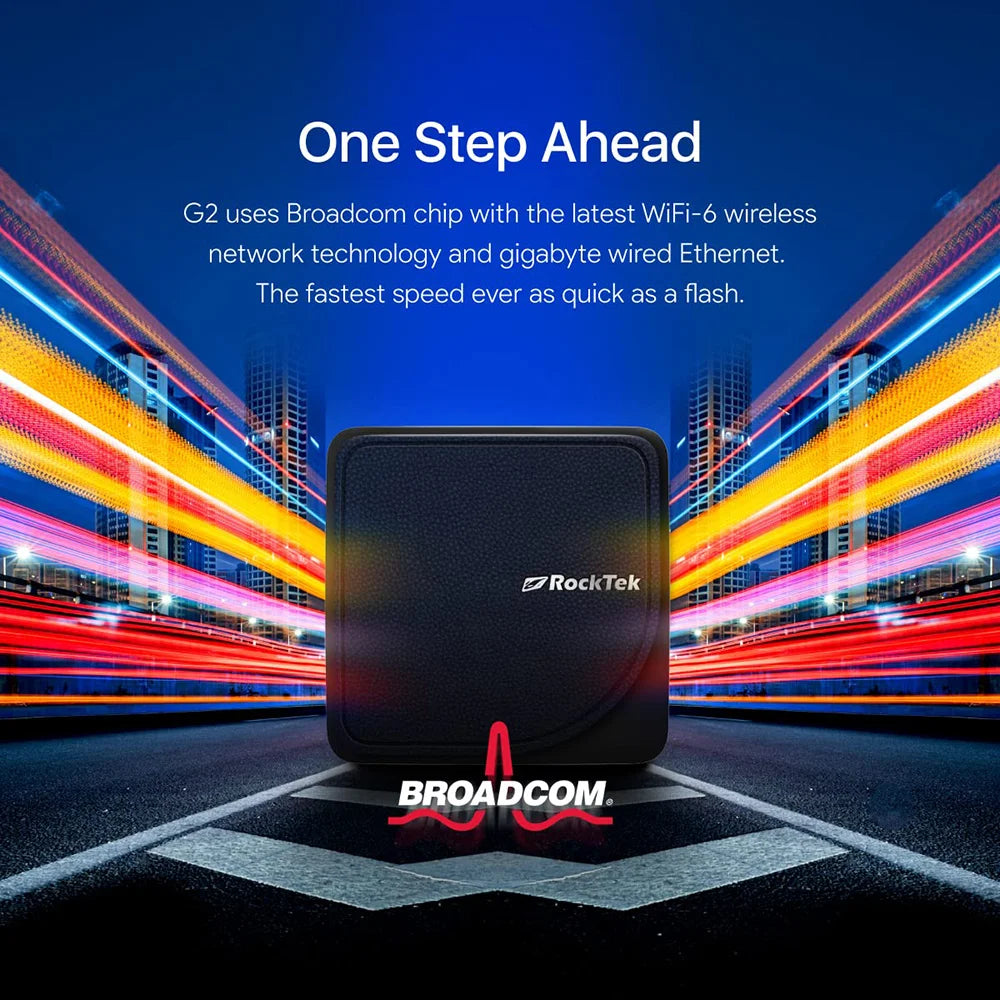 RockTek G2 4K Android TV 12 Stream Box with Netflix Google Certified Amlogic S905X4-K 4G64G Support DTS Dolby Audio Dolby Vision - Multimedia Projectors