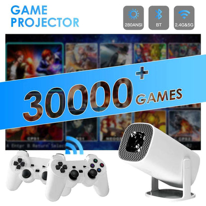 HONGTOP P30MAX  Android 11 Gaming Projector 64GB TF Card Wireless Gaming Controller Dual WIFI 1280*720P Home Theater Portable Projector