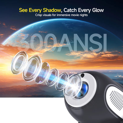 Magcubic HY300 X 4K 720P Android 11 Projector with Electric Focus 300Ansi Wifi6 BT5.0 Portable Projector HIFI Sound Home Outdoor mprojectors.com