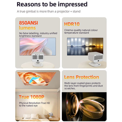 Lenovo Xiaoxin 100P Projector 850 ANSI Auto Focus Wifi6 Smart Home Theater 360 PTZ Support 4K HD Portable Projector mprojectors.com