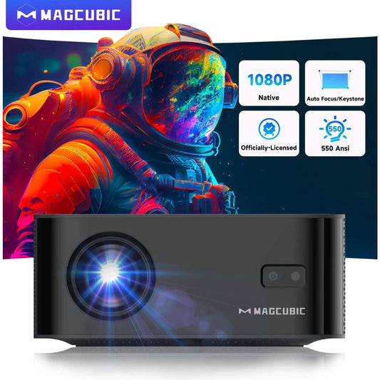Magcubic HT600 Projector 550 ANSI 1080P with Android 11 System HDR10 Dual Dual Wifi 5G 2.4G BT5.2 Auto Focus Home Cinema