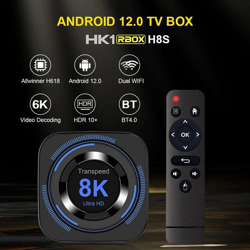 Transpeed Android 12 TV BOX Allwinner H618 Dual Wifi 32G64G Quad Core Cortex A53 Support 8K 4K BT Voice Media Player Set Top Box