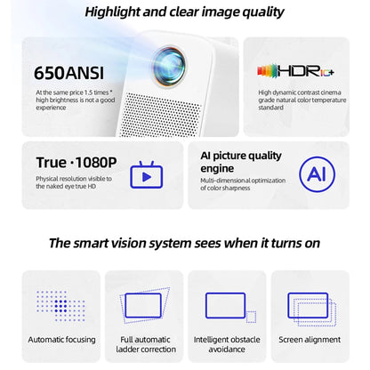 Lenovo Xiaoxin 100S Projector 650 ANSI Auto Focus Wifi6 Portable Projector 360 PTZ Support 4K HD Smart Home Theater projectors.com