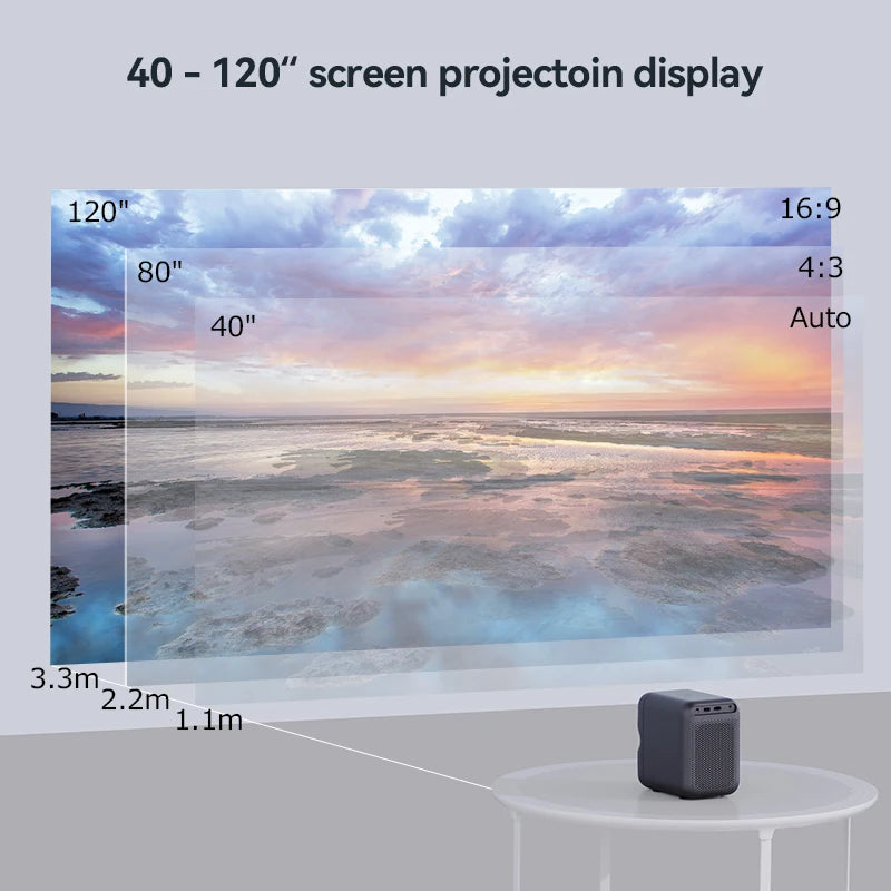 Wanbo TT Projector Netflix Certified 1080P Linux System Mini Projector, 650ANSI 4K Dolby Audio HDR10 Smart Home Theater Projetor - Multimedia Projectors