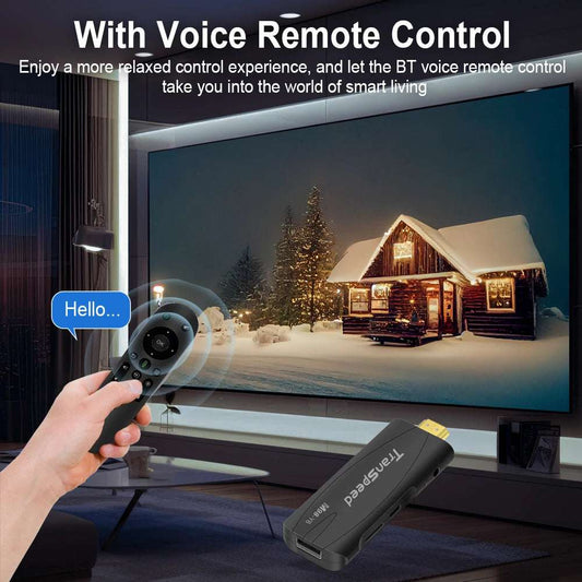 Transpeed TV Stick Android 13 ATV With TV App 4K 3D  2.4G&5G Voice Assistant Control Media Player TV Receiver Set Top Box