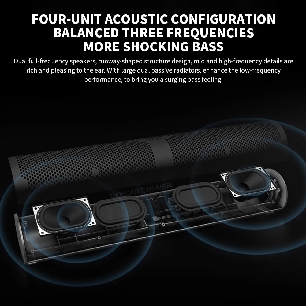XIAOMI Redmi Desktop Speaker Four-Unit Two-Channel Stereo RGB Ambient Light Bluetooth 5.0 Built-in Microphone Knob Control - Multimedia Projectors