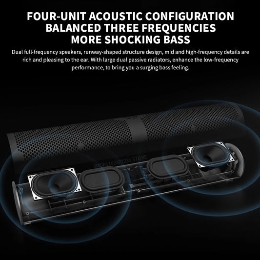 XIAOMI Redmi Desktop Speaker Four-Unit Two-Channel Stereo RGB Ambient Light Bluetooth 5.0 Built-in Microphone Knob Control - Multimedia Projectors