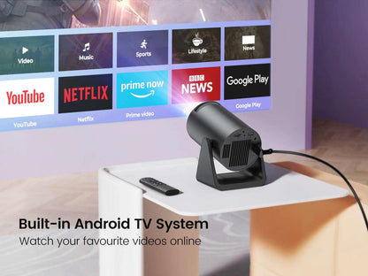 Wimius L1 Mini Projector 1080P Support 300 ANSI Android 11 Wifi Bluetooth Projector Auto Keystone Home Projector Portable