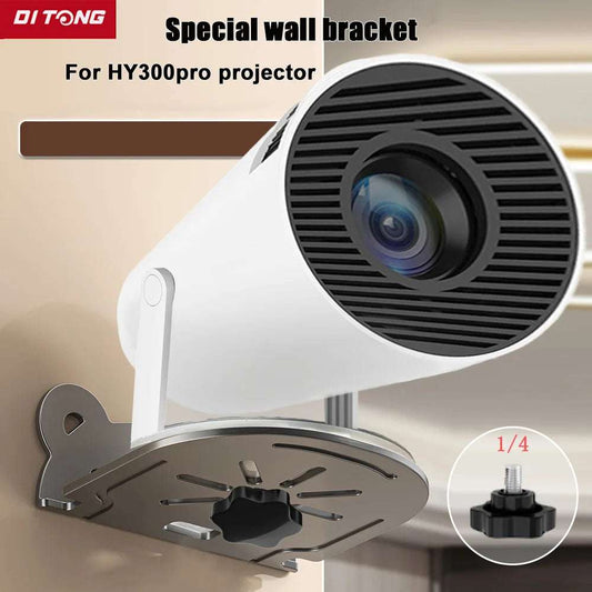 Wall Mount Projector Stand Sturdy Durable Metal Bracket + protection lens cover Compatible with HY300 Pro Projector