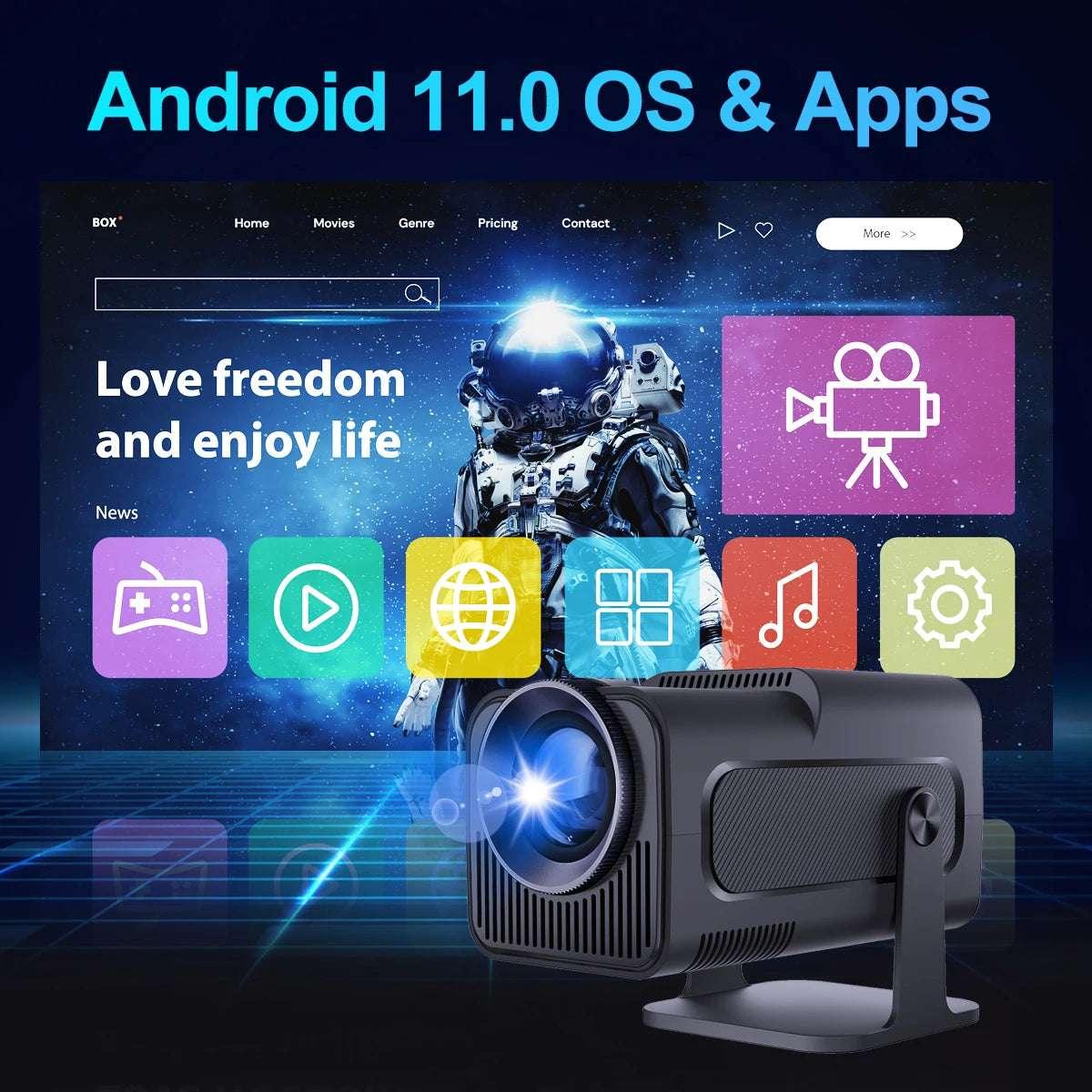 Magcubic HY320 4K Native 1080P Android 11 Projector 390ANSI Dual Wifi6 BT5.0 Cinema Outdoor Portable Projetor Upgrated HY300