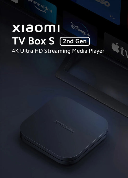 Global Version Xiaomi Mi TV Box S 2nd Gen 4K Ultra HD BT5.2 2GB 8GB Dolby Vision HDR10+ Google Assistant Smart Mi Box S Player - Multimedia Projectors