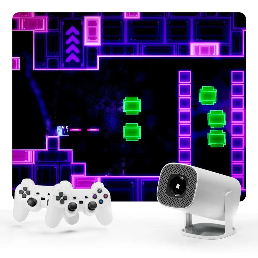 HONGTOP P30MAX  Android 11 Gaming Projector 64GB TF Card Wireless Gaming Controller Dual WIFI 1280*720P Home Theater Portable Projector
