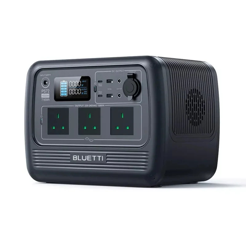 BLUETTI PS72 1000W 716Wh Portable Power Station Solar Generator for Road Trip - Multimedia Projectors