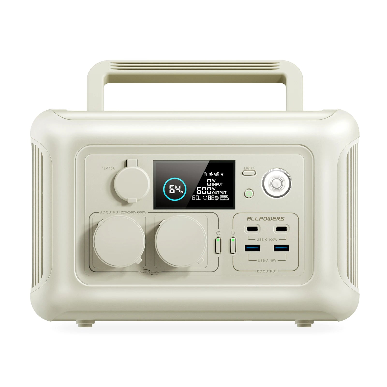 ALLPOWERS Portable Power Station with Portable Solar Panel（Included）,Pure Sine Wave 299Wh Outdoor Solar Generator Camping UPS - Multimedia Projectors