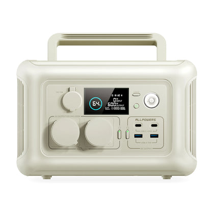 ALLPOWERS Portable Power Station with Portable Solar Panel（Included）,Pure Sine Wave 299Wh Outdoor Solar Generator Camping UPS - Multimedia Projectors