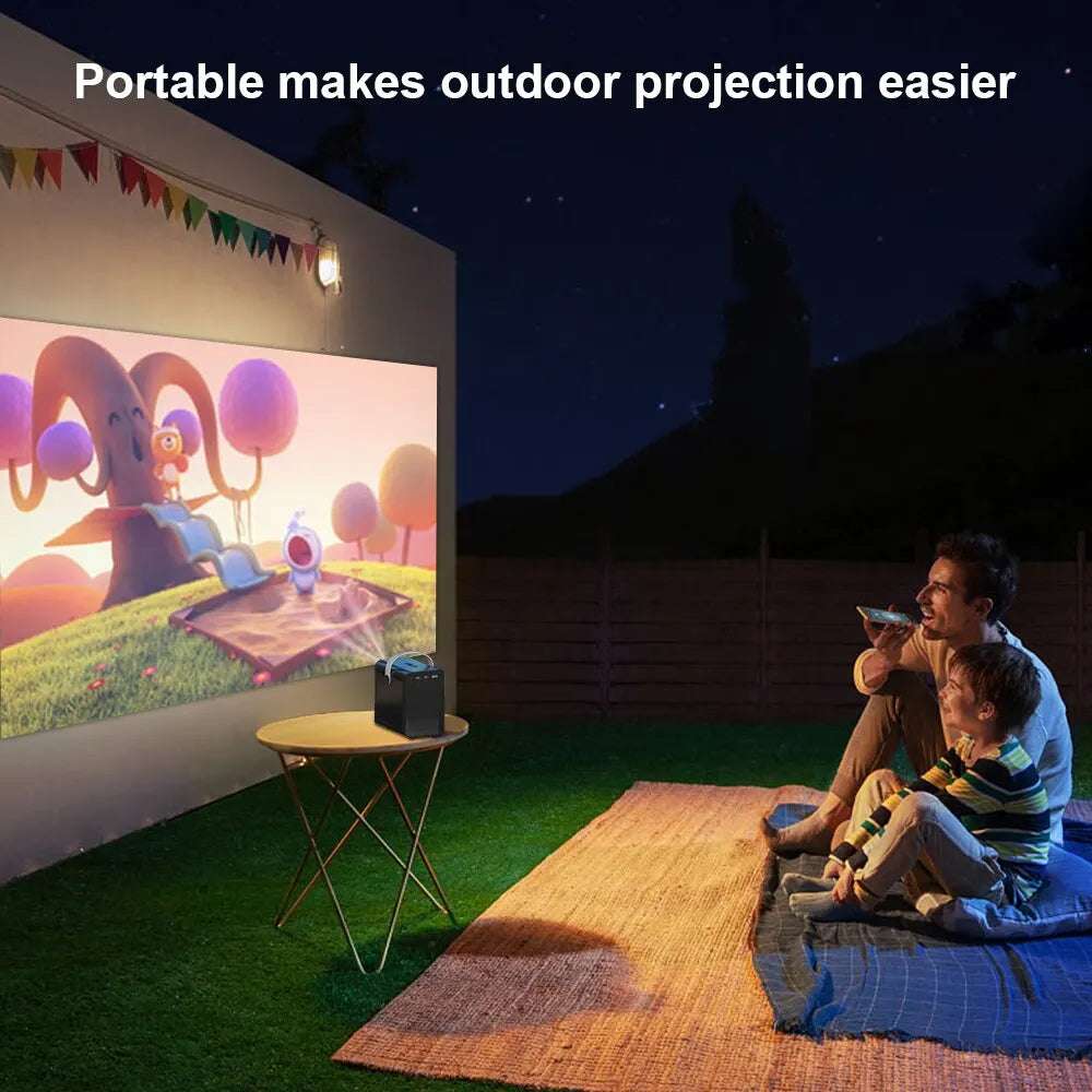 HONGTOP P10 Android Smart Mini Projector 300ANSI Lumen Portable Projector 4K with WIFI Bluetooth 1080P Home Movie Theater Beamer 4GB 64GB Android 10 Projector