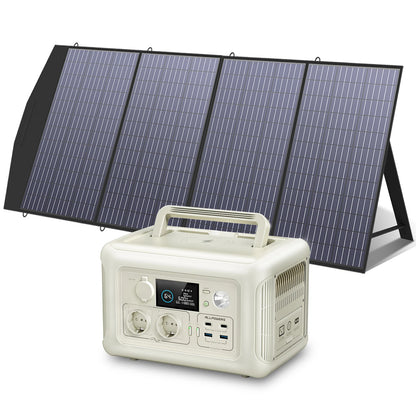 ALLPOWERS Portable Power Station with Portable Solar Panel（Included）,Pure Sine Wave 299Wh Outdoor Solar Generator Camping UPS - Multimedia Projectors