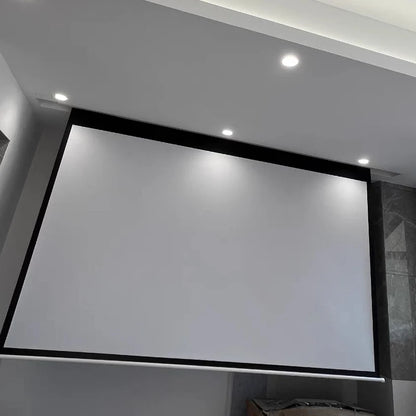 Remote Control HD Projection Screen 72inch 16:9 Wide View Motorized Projector Screens Fabric With For 3D HD Beamer Cinema Room - Multimedia Projectors