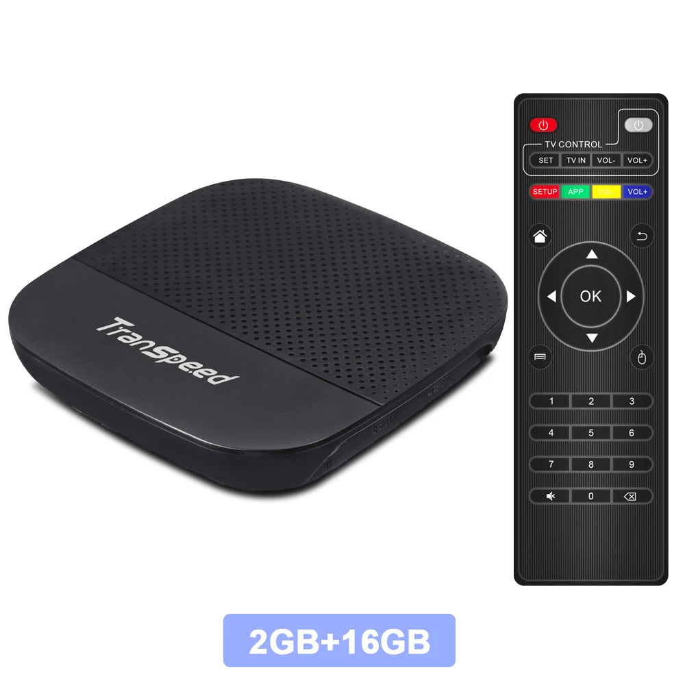 Transpeed Android 10 TV Box BT5.0 3D Fast WiFi Allwinner H313 Support 4K 16GB TV Box Set Top Box - Multimedia Projectors