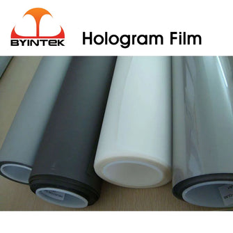 BYINTEK hologram 3D projector screen,holographic rear adhesive film projection  film foil for window shop church hotel hall - Multimedia Projectors